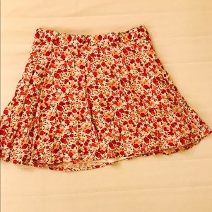 Mini floral skater skirt
